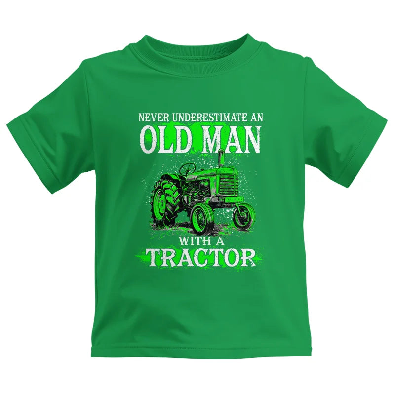 Funny Quote Never Underestimate Old Man Tractor - Kids Heavy Cotton™ Tee