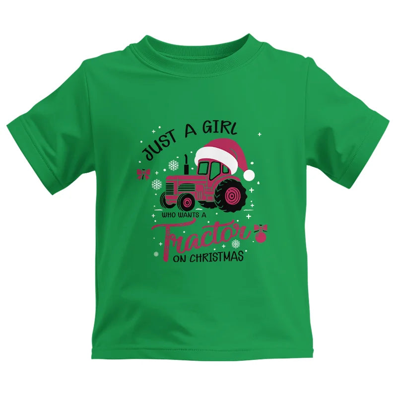 Image of Just A Girl Who Want A Tractor On Christmas - Kids Heavy Cotton™ Tee