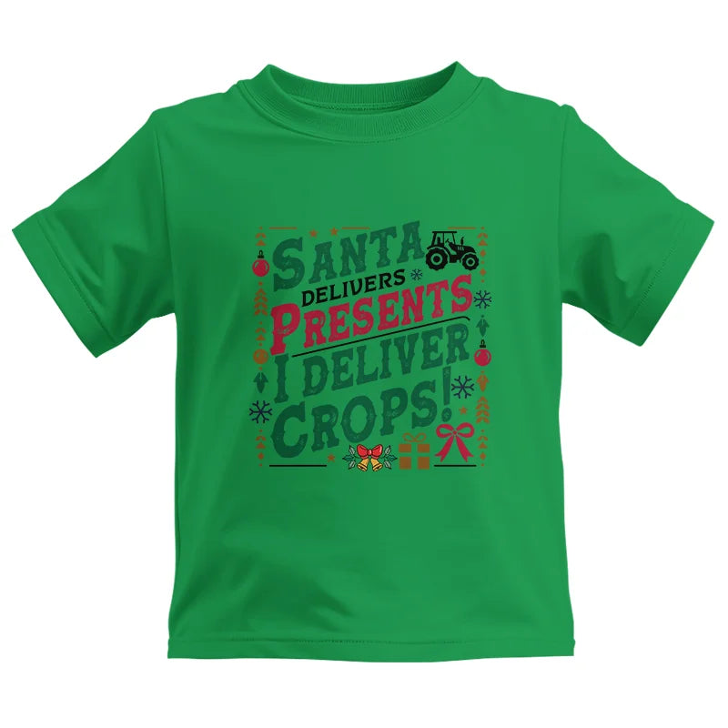 Image of Santa Deliver Present I Deliver Crops! - Kids Heavy Cotton™ Tee