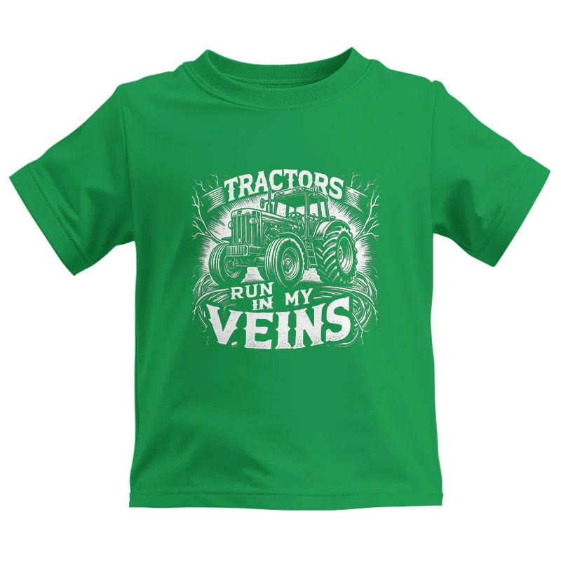 Image of Tractors Run In My Veins - Kids Heavy Cotton™ Tee