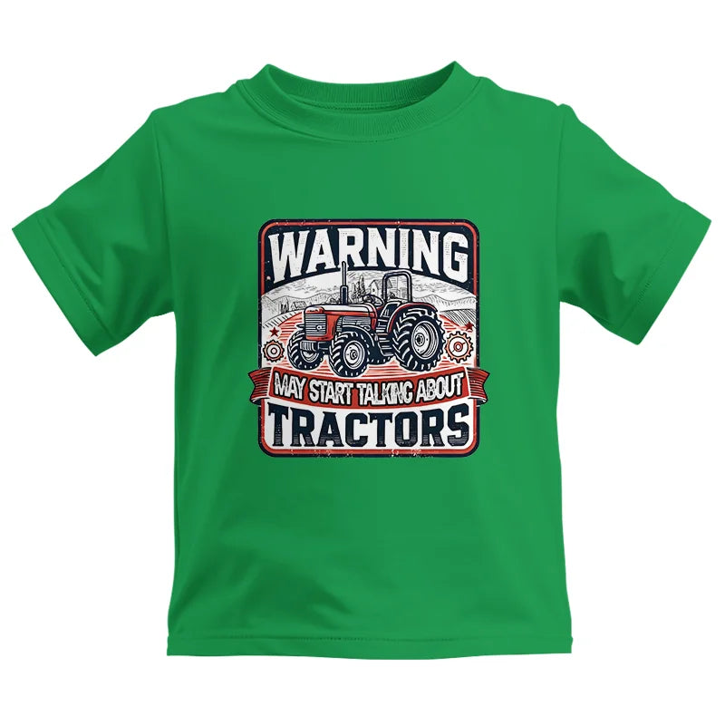 Image of Warning May Start Talking About Tractors - Kids Heavy Cotton™ Tee