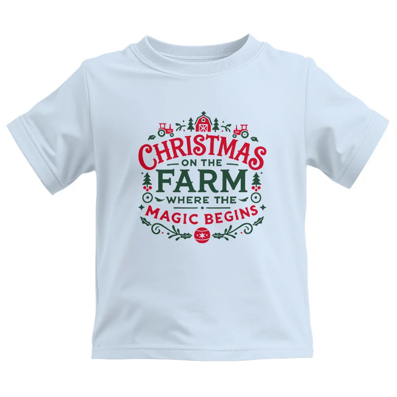 Christmas on the Farm Where the Magic Begins! 1 - Kids Heavy Cotton™ Tee