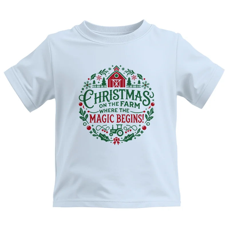 Image of Christmas on the Farm Where the Magic Begins! 2 - Kids Heavy Cotton™ Tee