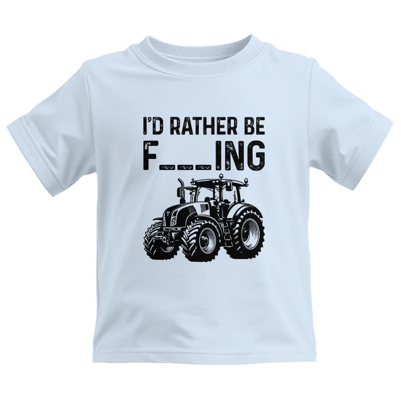 Funny I Would Rather Be Farming Tractor 1 - Kids Heavy Cotton™ Tee