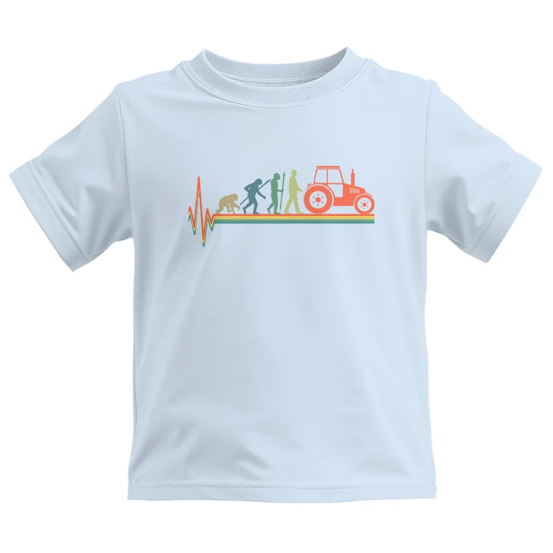 Heartbeat Evolution Farmer Tractor Agriculture Vintage - Kids Heavy Cotton™ Tee