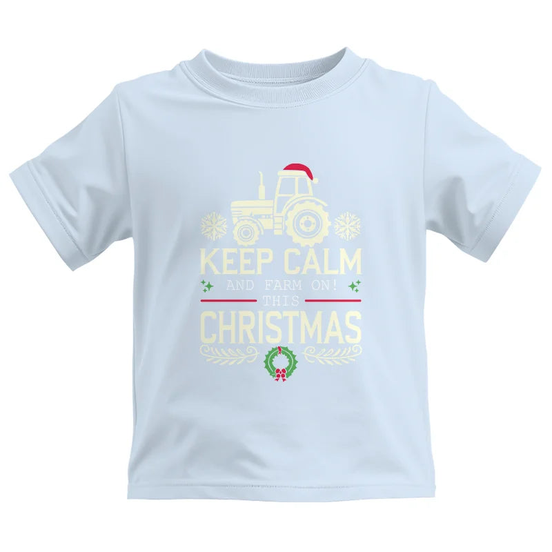 Keep Calm And Farm On! This Christmas - Kids Heavy Cotton™ Tee