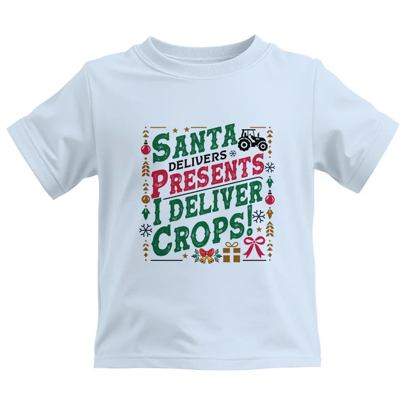 Image of Santa Deliver Present I Deliver Crops! - Kids Heavy Cotton™ Tee