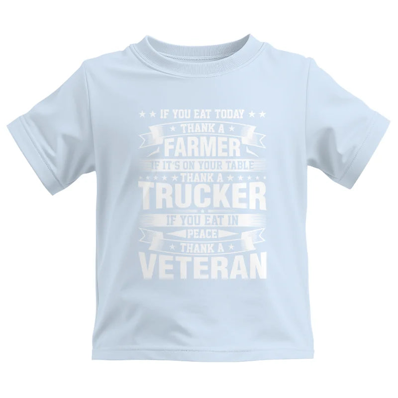 Image of Thank a Farmer Thank a Trucker Thank a Veteran Appreciation - Kids Heavy Cotton™ Tee