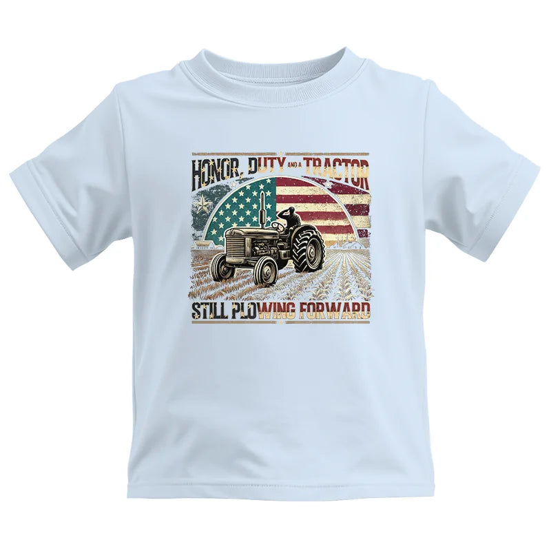 Image of Veteran Farmer Honor Duty And A Tractor 1 - Kids Heavy Cotton™ Tee