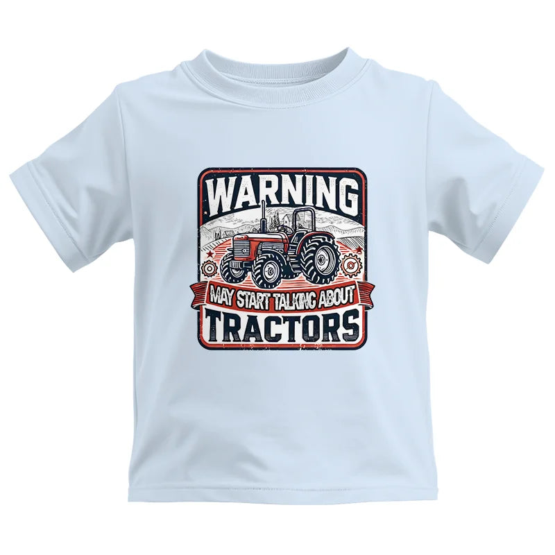 Image of Warning May Start Talking About Tractors - Kids Heavy Cotton™ Tee