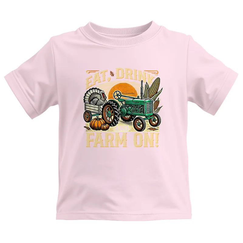 Image of Eat Drink and Farm On - Kids Heavy Cotton™ Tee