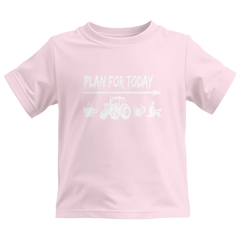 Funny Farmer Plan For Today Coffee Tractor Beer Bed - Kids Heavy Cotton™ Tee