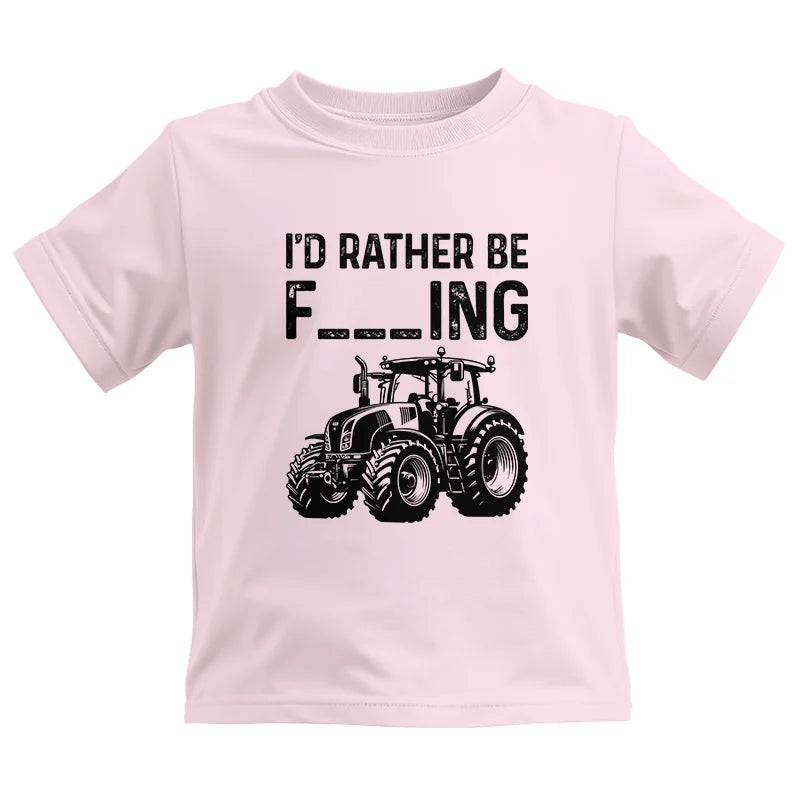 Funny I Would Rather Be Farming Tractor 1 - Kids Heavy Cotton™ Tee