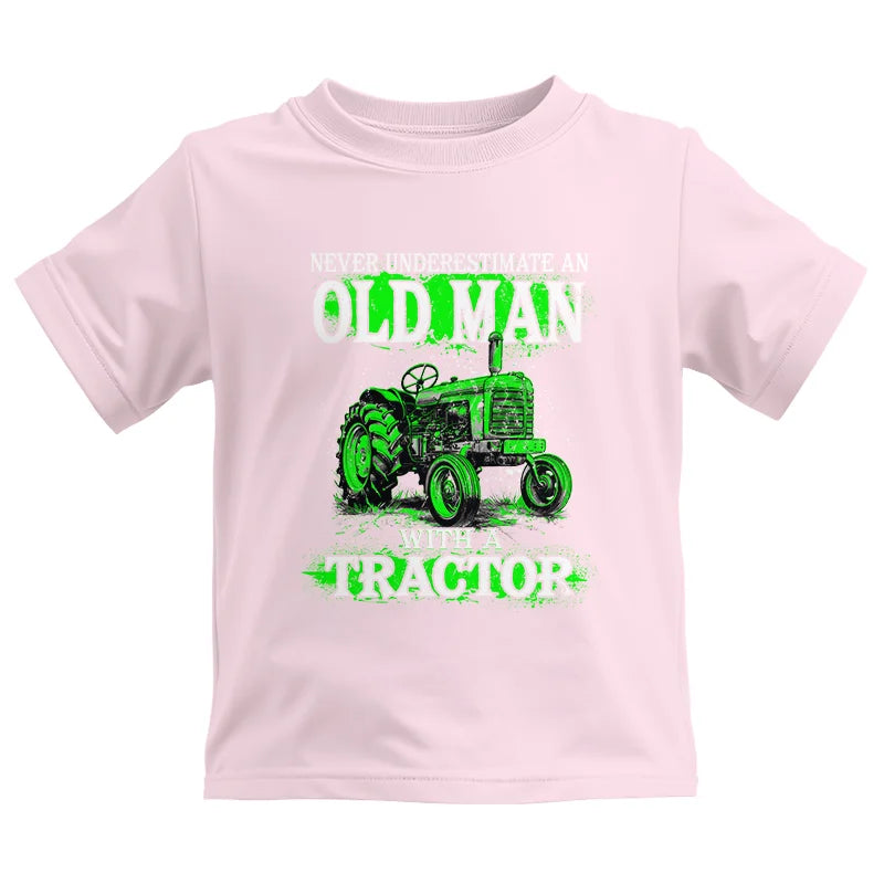 Image of Funny Quote Never Underestimate Old Man Tractor - Kids Heavy Cotton™ Tee