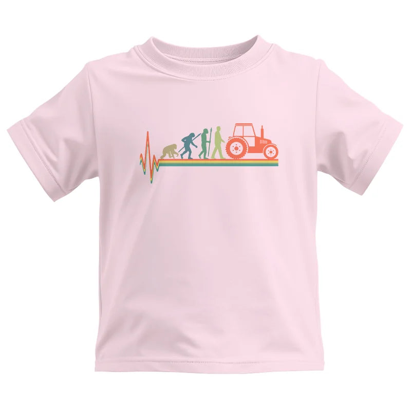 Heartbeat Evolution Farmer Tractor Agriculture Vintage - Kids Heavy Cotton™ Tee