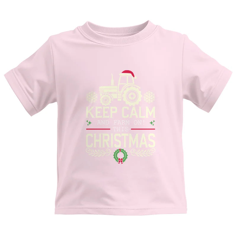 Keep Calm And Farm On! This Christmas - Kids Heavy Cotton™ Tee