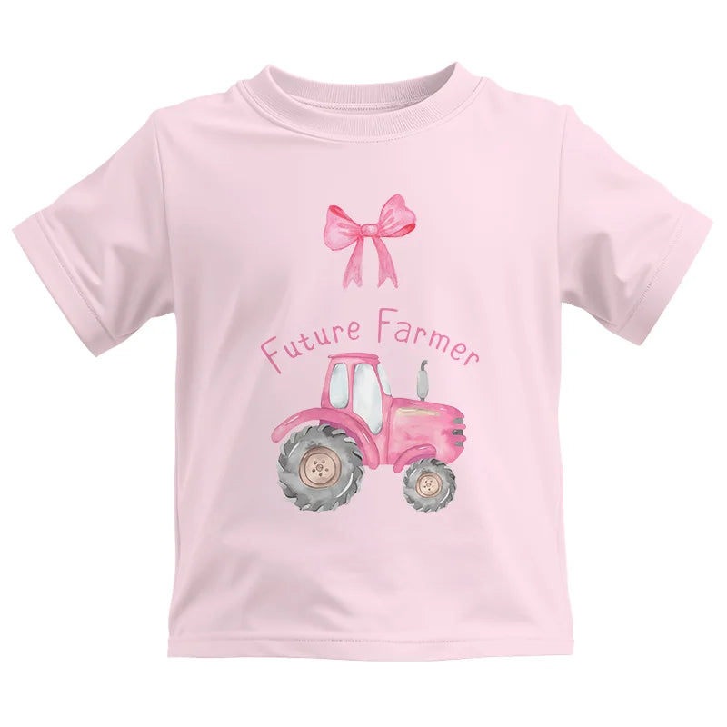 Pink Tractor For Future Farmer - Kids Heavy Cotton™ Tee