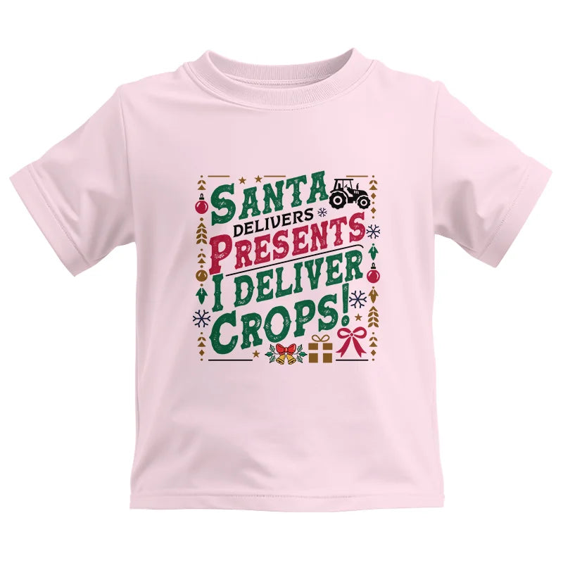 Image of Santa Deliver Present I Deliver Crops! - Kids Heavy Cotton™ Tee