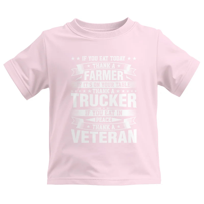 Image of Thank a Farmer Thank a Trucker Thank a Veteran Appreciation - Kids Heavy Cotton™ Tee