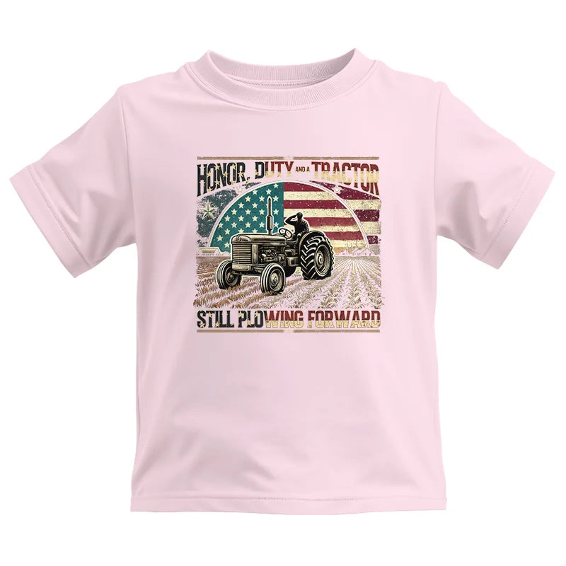 Veteran Farmer Honor Duty And A Tractor 1 - Kids Heavy Cotton™ Tee