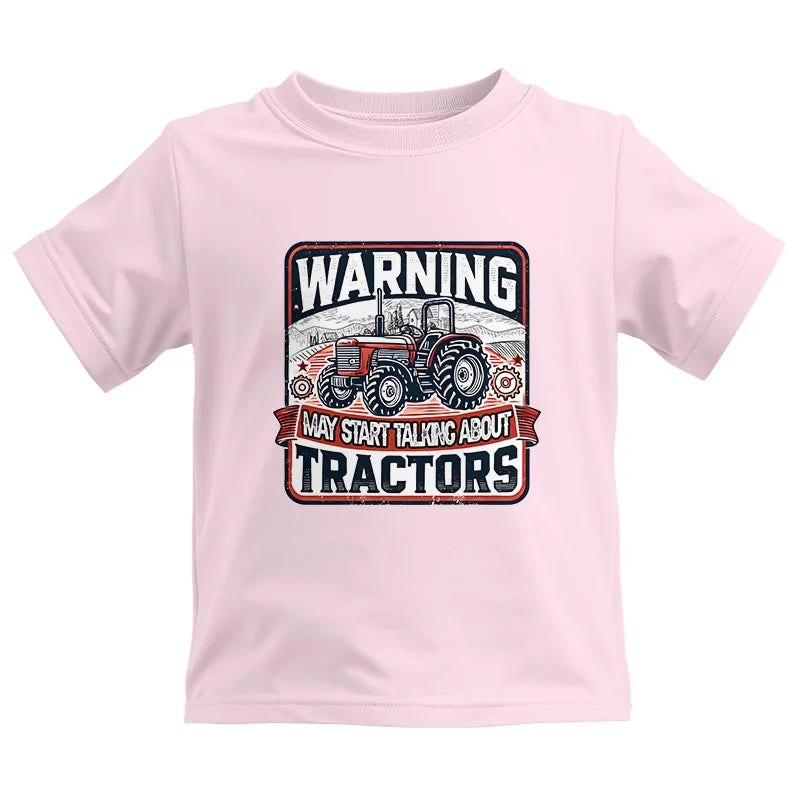 Warning May Start Talking About Tractors - Kids Heavy Cotton™ Tee