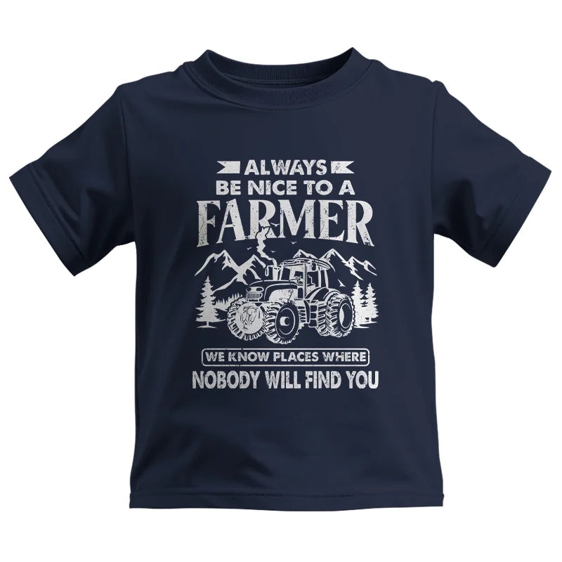 Nice Farmer Funny Tractor Rancher Farming - Kids Heavy Cotton™ Tee