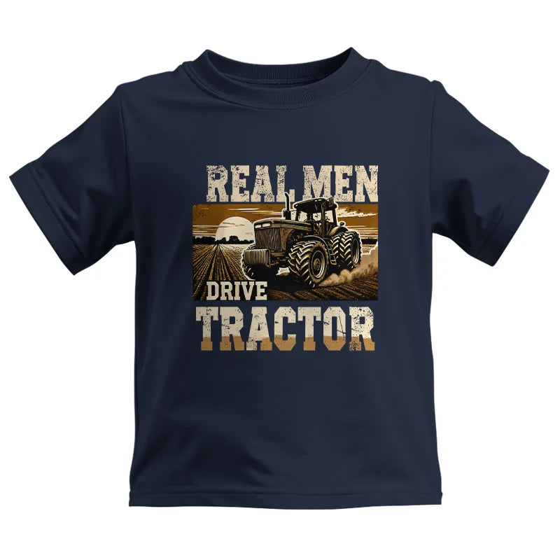 Image of Real Men Drive Tractor - Kids Heavy Cotton™ Tee