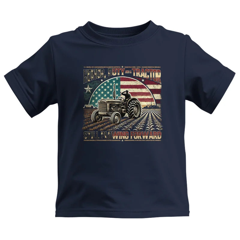 Image of Veteran Farmer Honor Duty And A Tractor 1 - Kids Heavy Cotton™ Tee