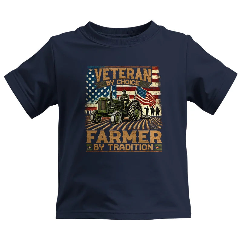 Veteran Farmer Veteran By Choice_Farmer By Tradition - Kids Heavy Cotton™ Tee