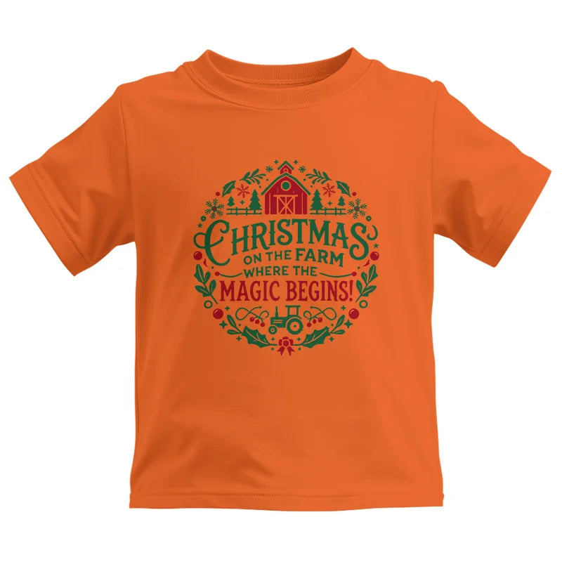 Christmas on the Farm Where the Magic Begins! 2 - Kids Heavy Cotton™ Tee