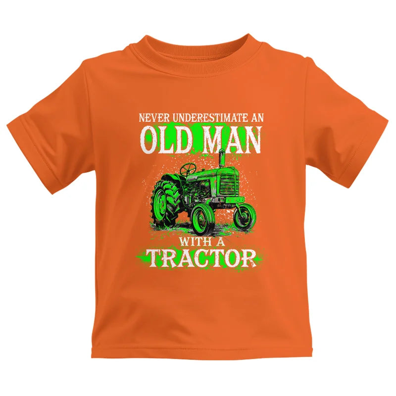 Funny Quote Never Underestimate Old Man Tractor - Kids Heavy Cotton™ Tee