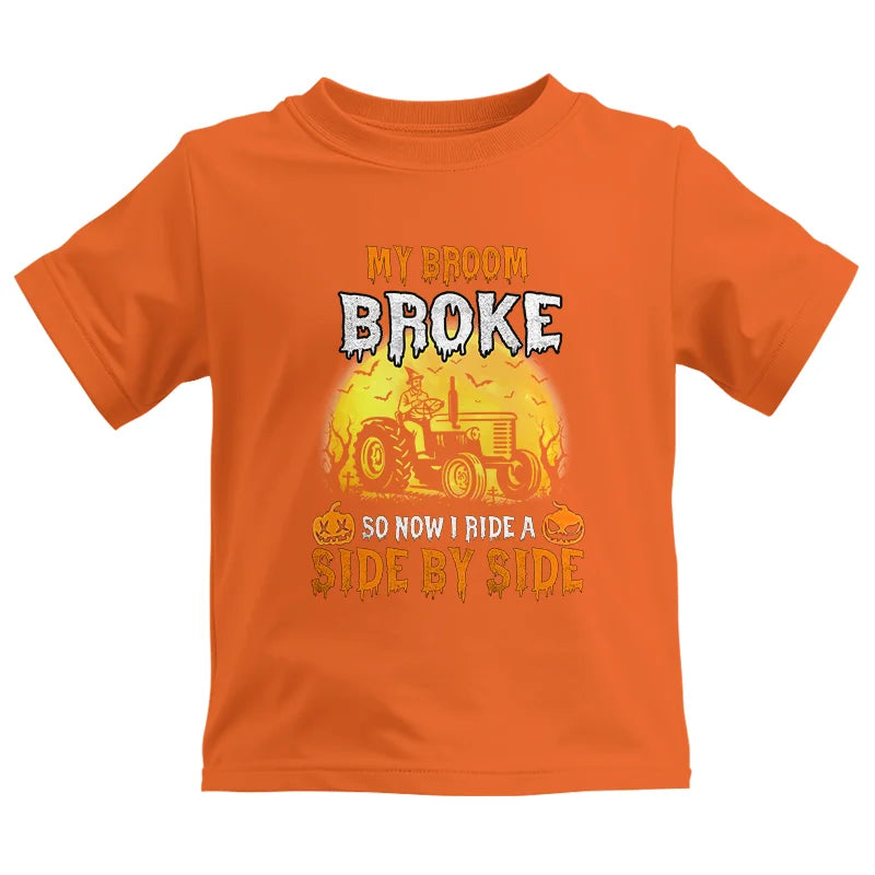 My Broom Broke_I Have A Tractor Halloween - Kids Heavy Cotton™ Tee