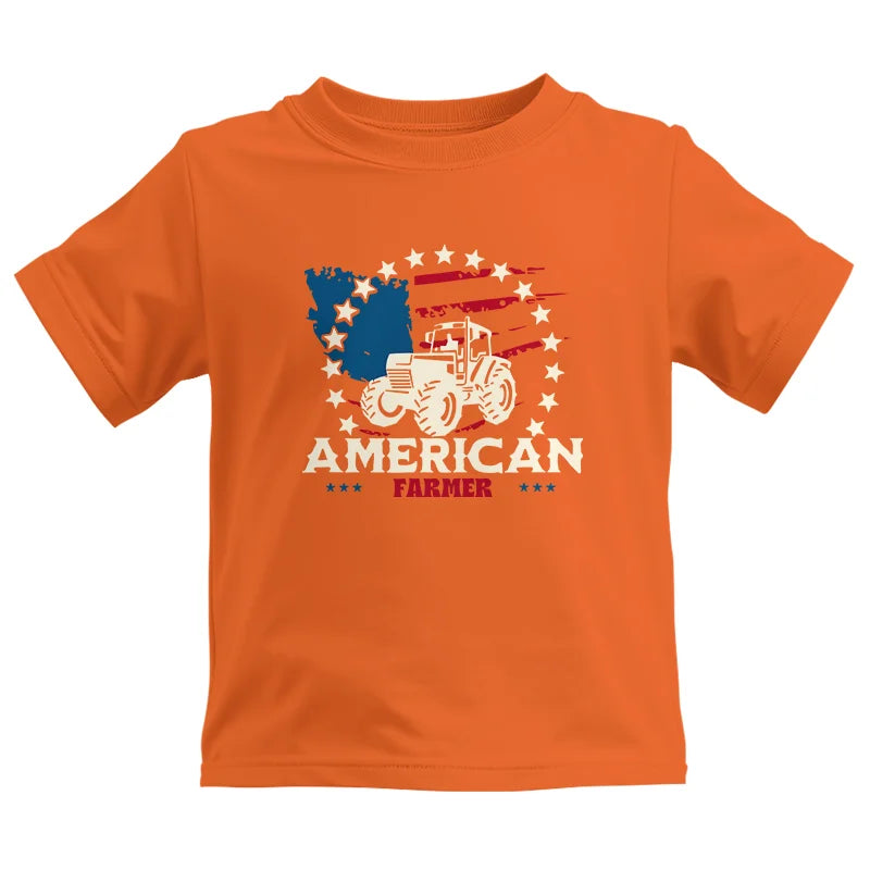 Proud To Be An American Farmer Citizen Veteran - Kids Heavy Cotton™ Tee