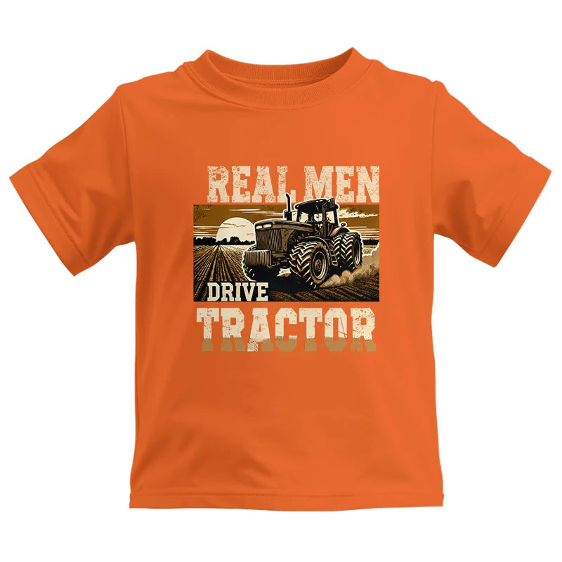 Image of Real Men Drive Tractor - Kids Heavy Cotton™ Tee