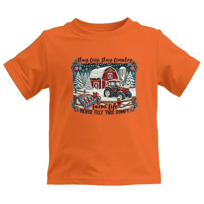 Stay Cozy_Stay Country_Farm Life Never Felt This Comfy 3 - Kids Heavy Cotton™ Tee