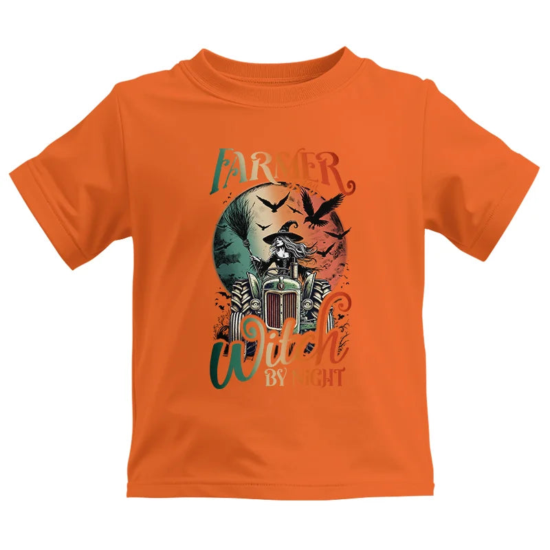 Tractor Halloween Farmer By Day Witch By Night - Kids Heavy Cotton™ Tee