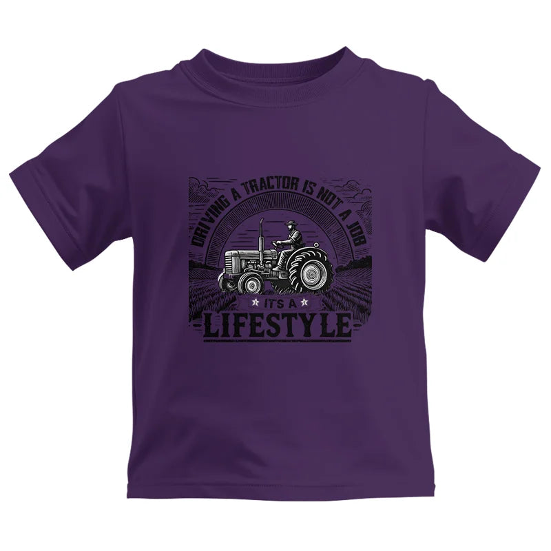 Image of Driving A Tractor Not A Job A Lifestyle - Kids Heavy Cotton™ Tee