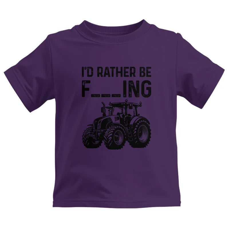 Funny I Would Rather Be Farming Tractor 1 - Kids Heavy Cotton™ Tee