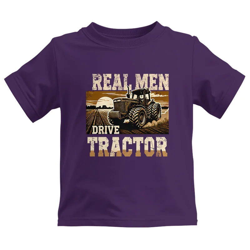 Image of Real Men Drive Tractor - Kids Heavy Cotton™ Tee