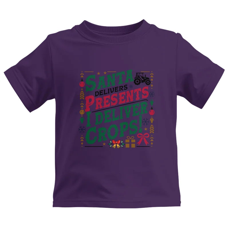 Image of Santa Deliver Present I Deliver Crops! - Kids Heavy Cotton™ Tee