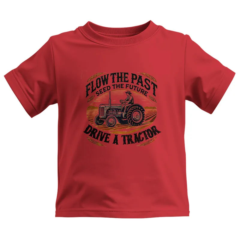 Image of Flow The Past_Seed The Future_Drive A Tractor 1 - Kids Heavy Cotton™ Tee