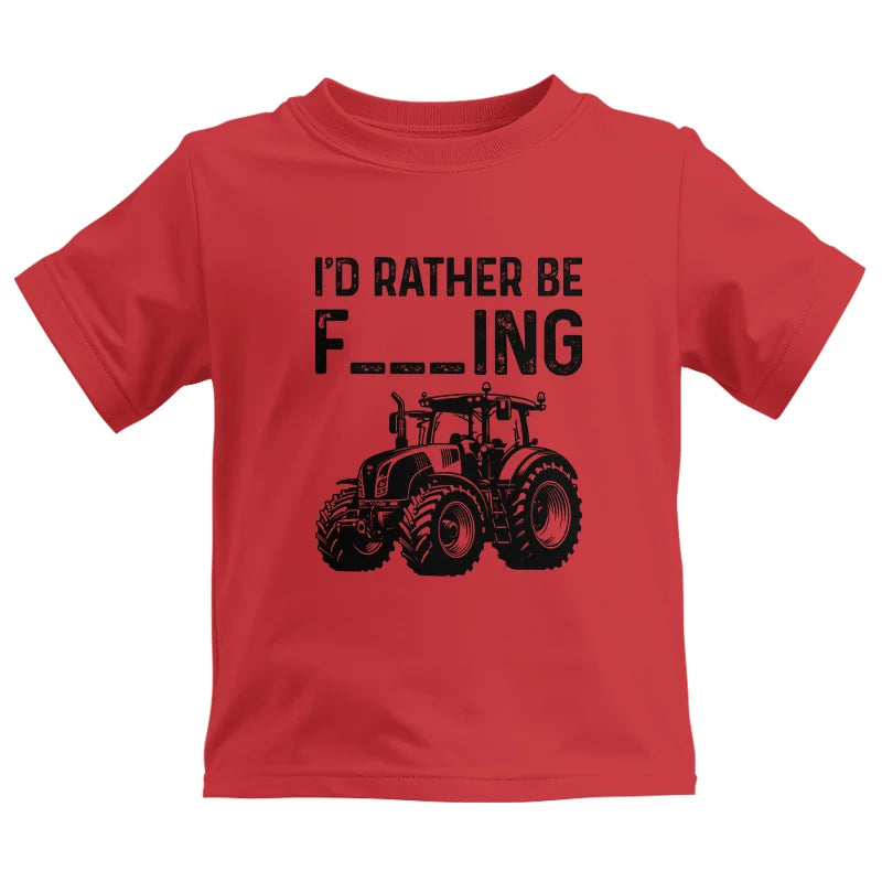 Image of Funny I Would Rather Be Farming Tractor 1 - Kids Heavy Cotton™ Tee