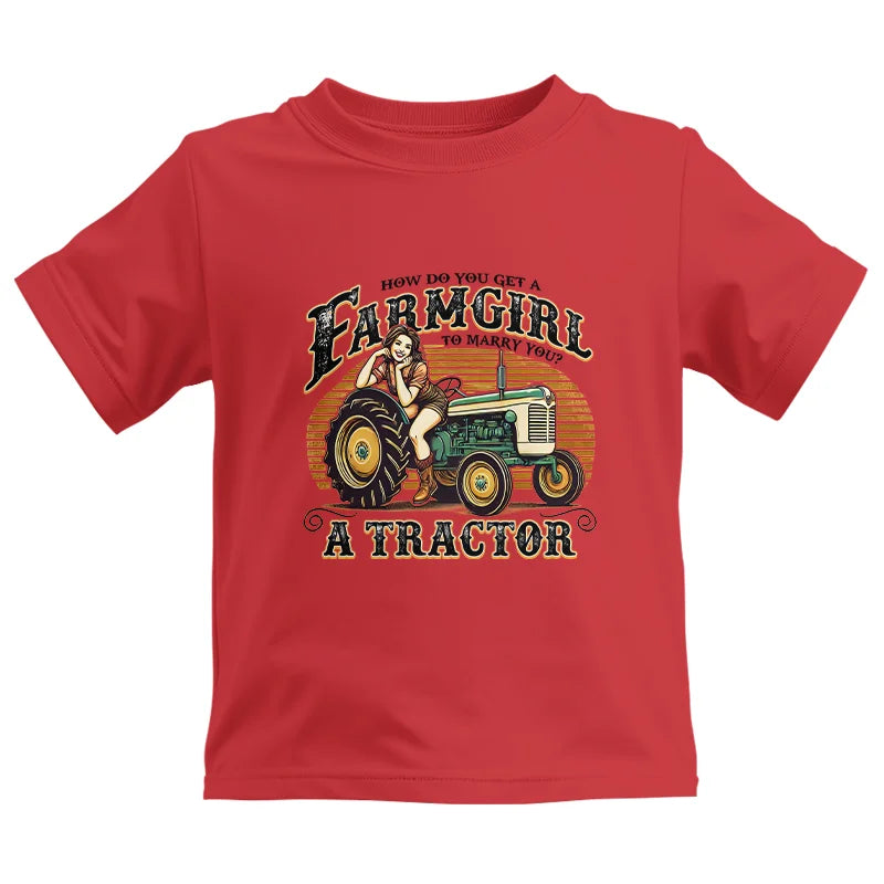 Image of Get A Farmgirl To Marry You_A Tractor - Kids Heavy Cotton™ Tee