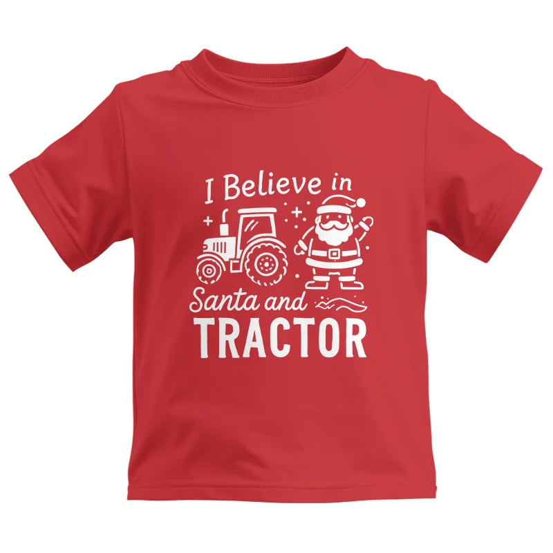 Image of I Believe In Santa And Tractor - Kids Heavy Cotton™ Tee