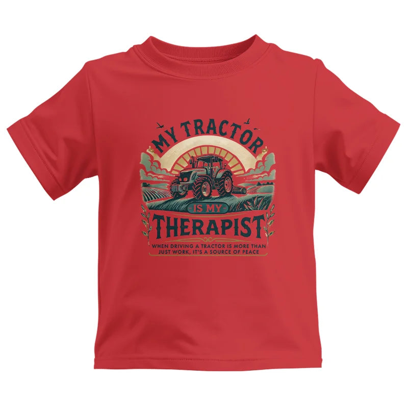 My Tractor Is My Therapist - Kids Heavy Cotton™ Tee