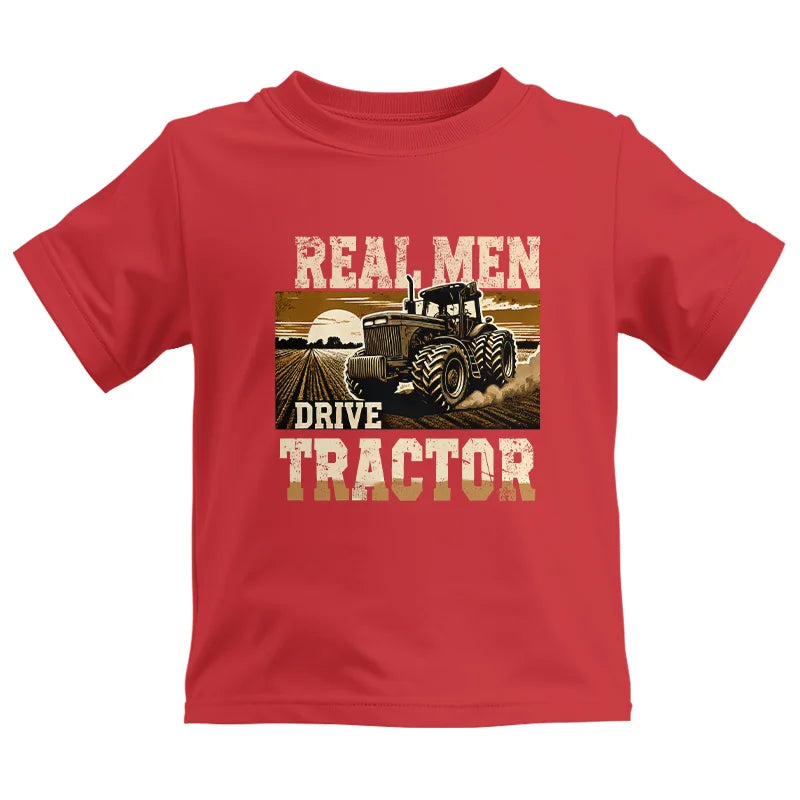 Image of Real Men Drive Tractor - Kids Heavy Cotton™ Tee