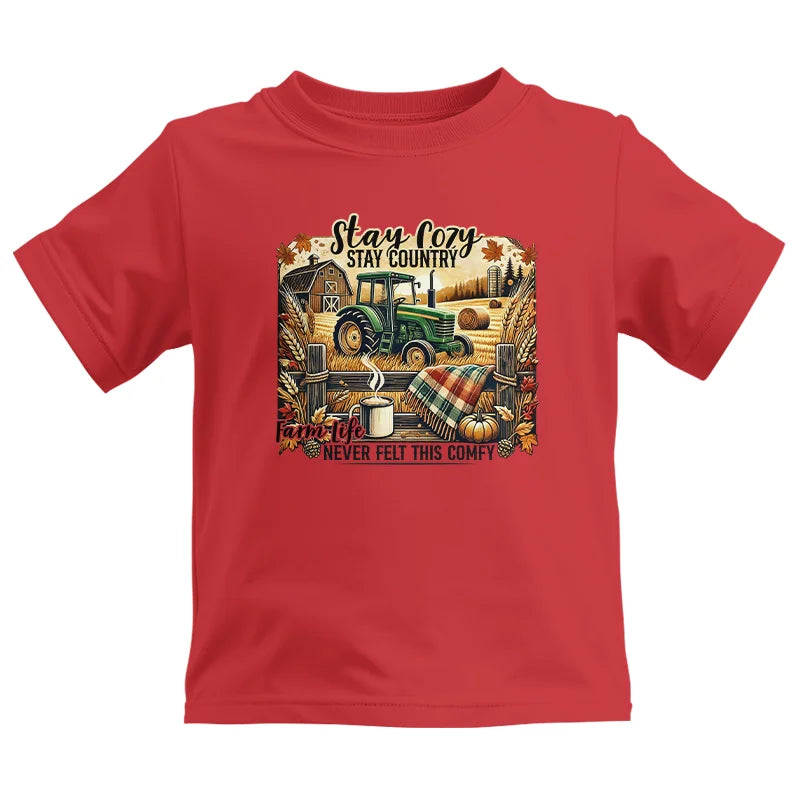 Image of Stay Cozy_Stay Country_Farm Life Never Felt This Comfy 2 - Kids Heavy Cotton™ Tee