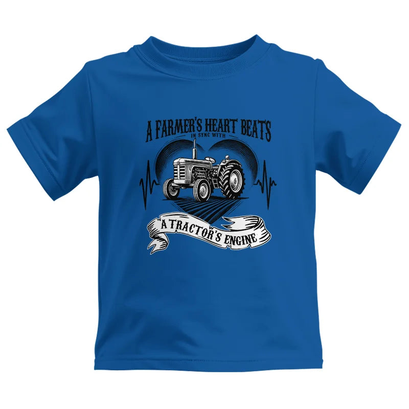 Image of A Farmer’s Heart Beats A Tractor’s Engine - Kids Heavy Cotton™ Tee