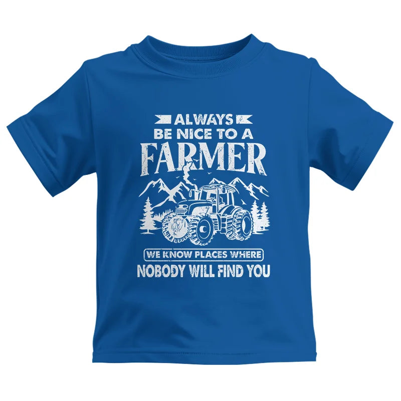 Image of Nice Farmer Funny Tractor Rancher Farming - Kids Heavy Cotton™ Tee