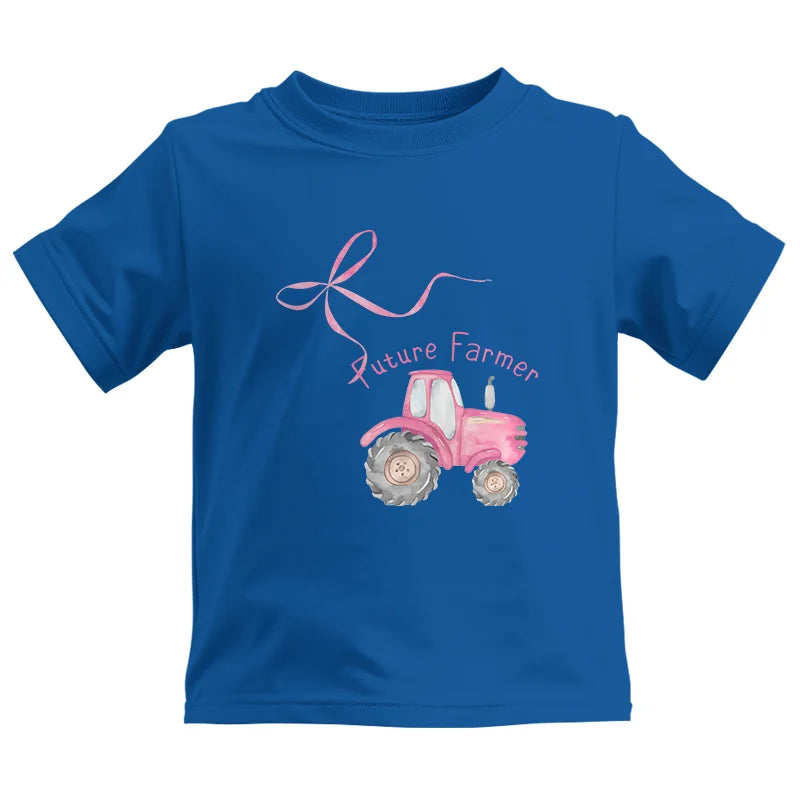 Image of Pink Bow Cute Tractor - Kids Heavy Cotton™ Tee